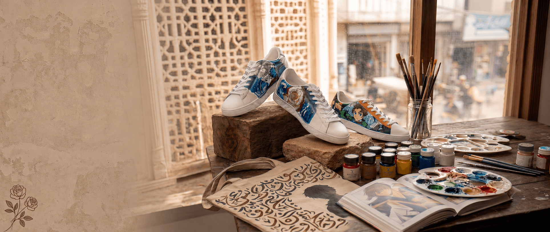 Rangeen Qadam Custom Storytelling Wearable Art Banner
